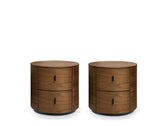 Moana Wood Side Table, American Walnut, Set of 2