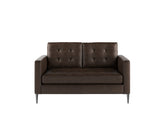 Pierre 2 Seater Leather Sofa, Saddle Brown