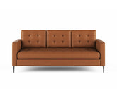 Pierre 3 Seater Leather Sofa, Cinnamon Brown