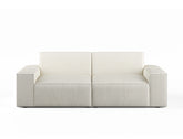 Scott 3 Seater Fabric Sofa, White Castle