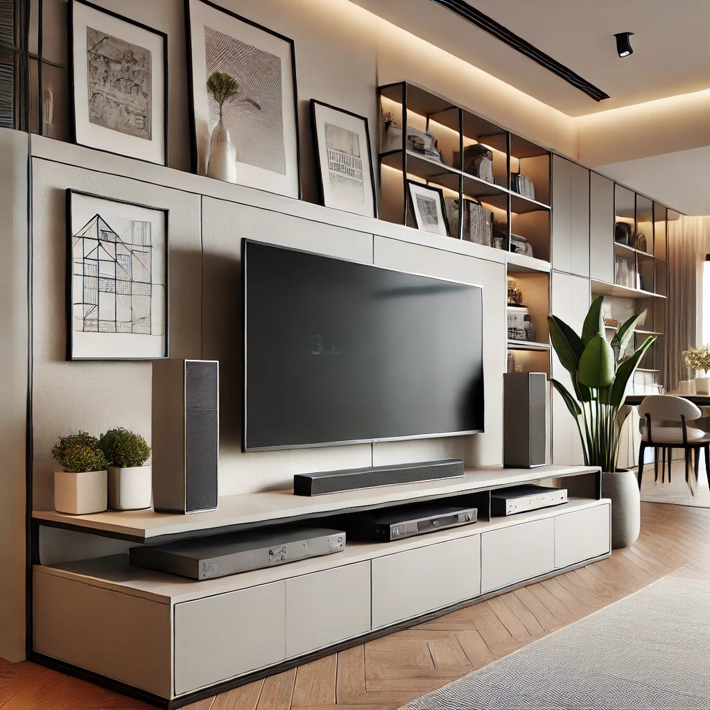 Stylish Living Room Cabinets with Built-in TVs for Modern Home ...