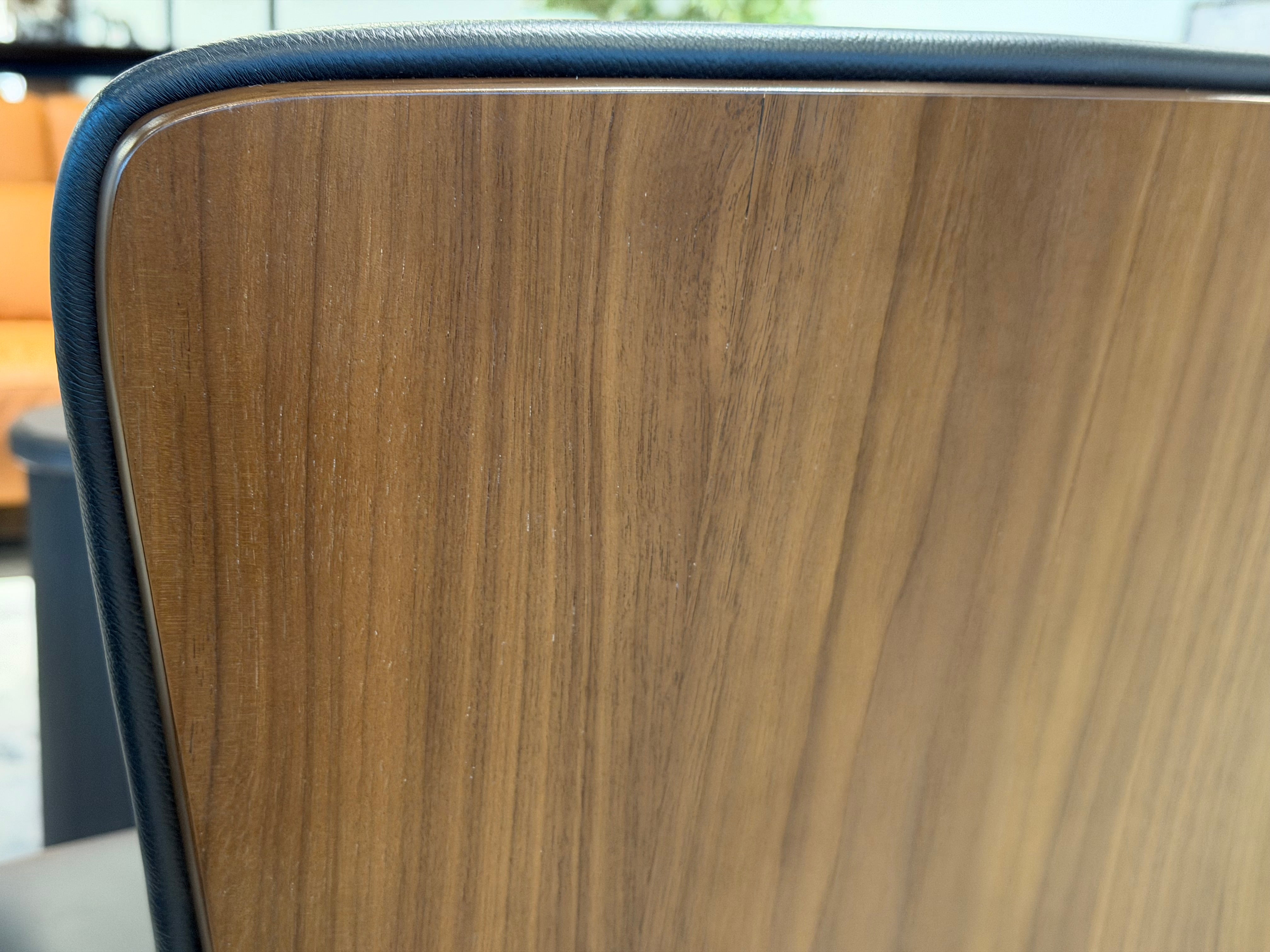 Bo Wood Dining Chair (Top Grain Leather), Black Walnut