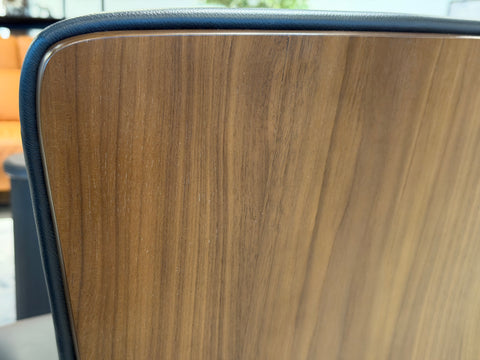 Bo Wood Dining Chair (Top Grain Leather), Black Walnut