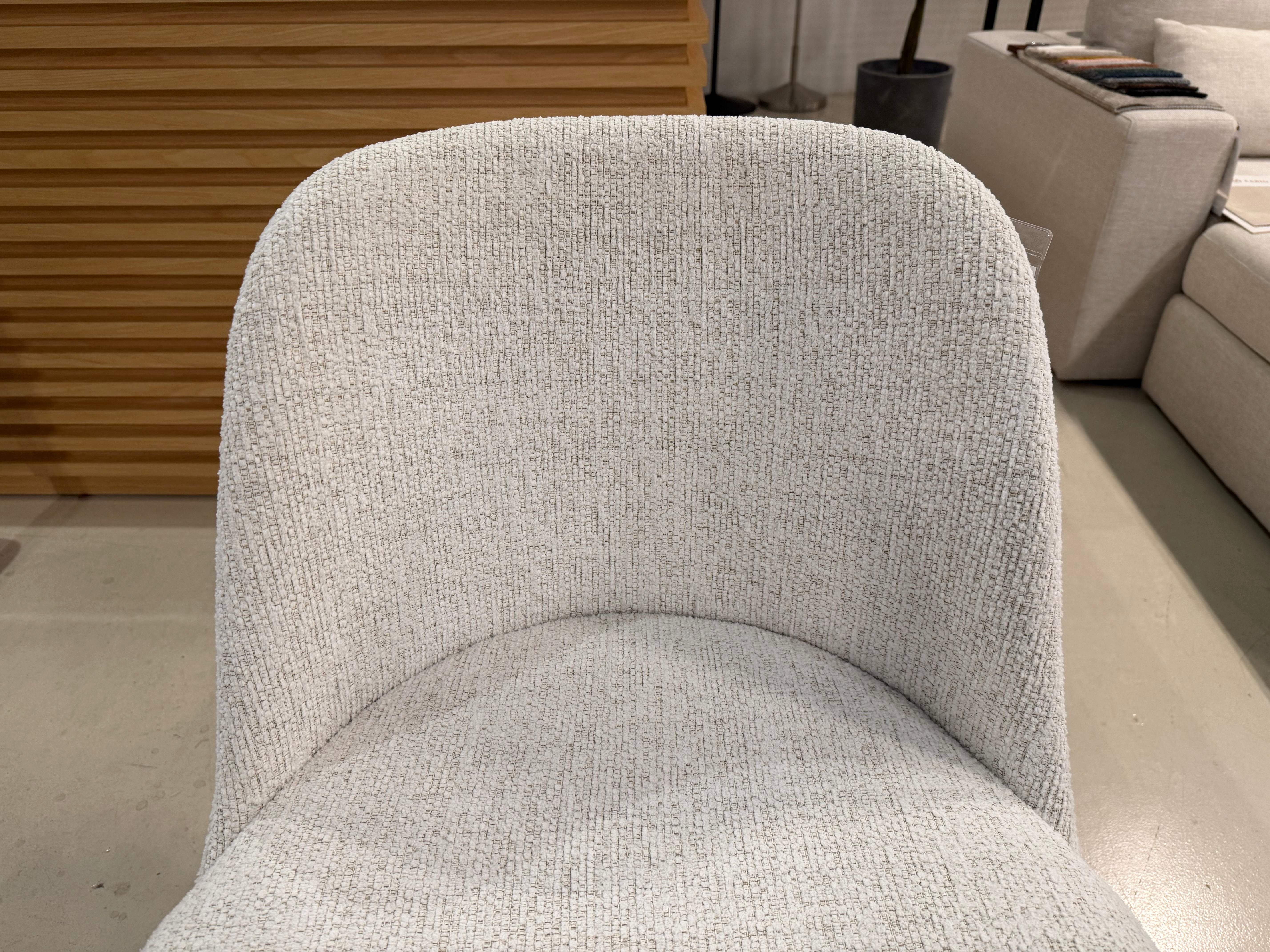 Beatrice Solid Wood Fabric Dining Chair, Chalk