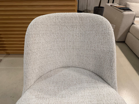 Beatrice Solid Wood Fabric Dining Chair, Chalk