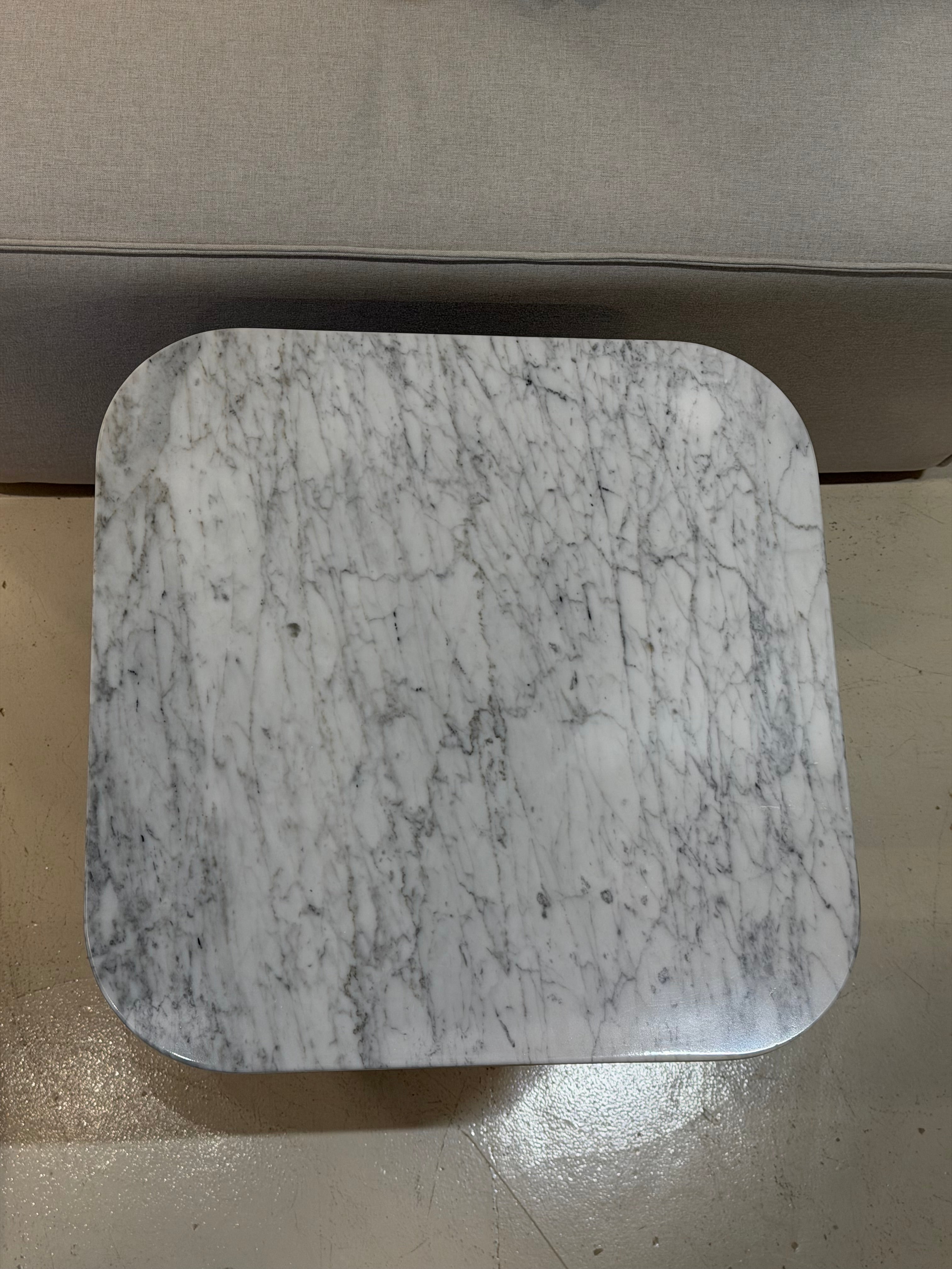 Bari Marble Side Table, White