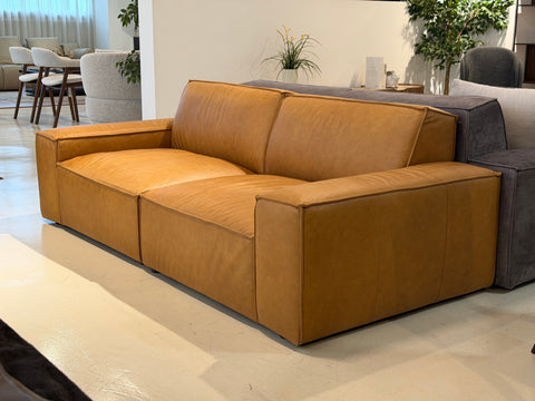 Scott 3 Seater Leather Sofa, Tan