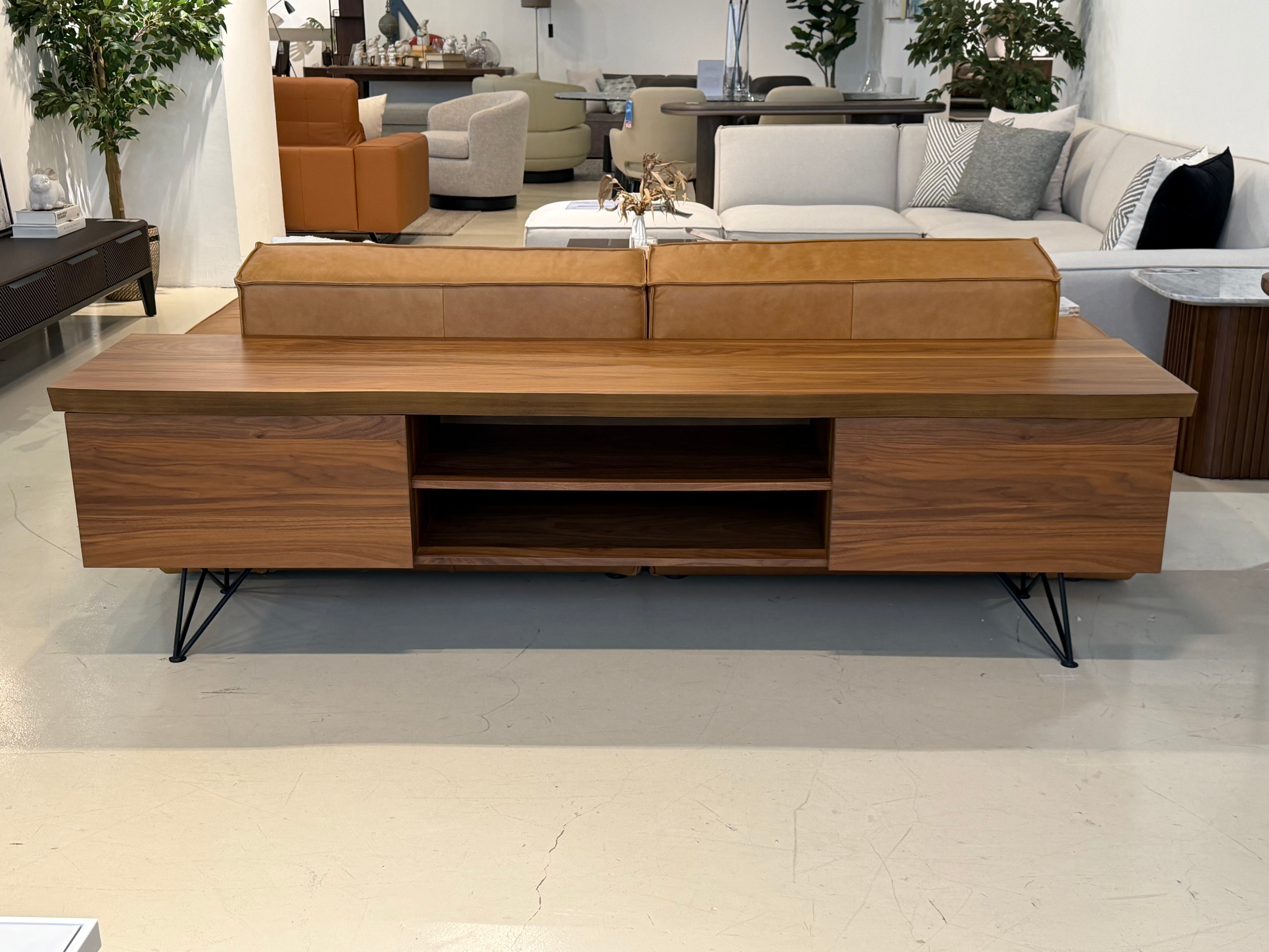 Andrea Wood TV Console (Live Edge), Walnut