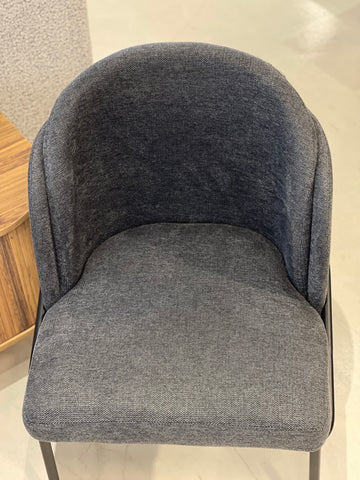 Sofia Fabric Dining Chair, Charcoal