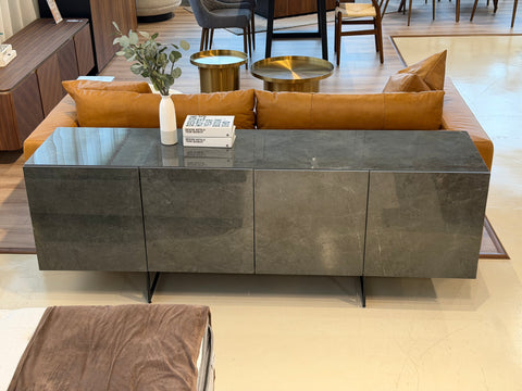 Etna Sintered Stone Sideboard, Grey (Glossy)