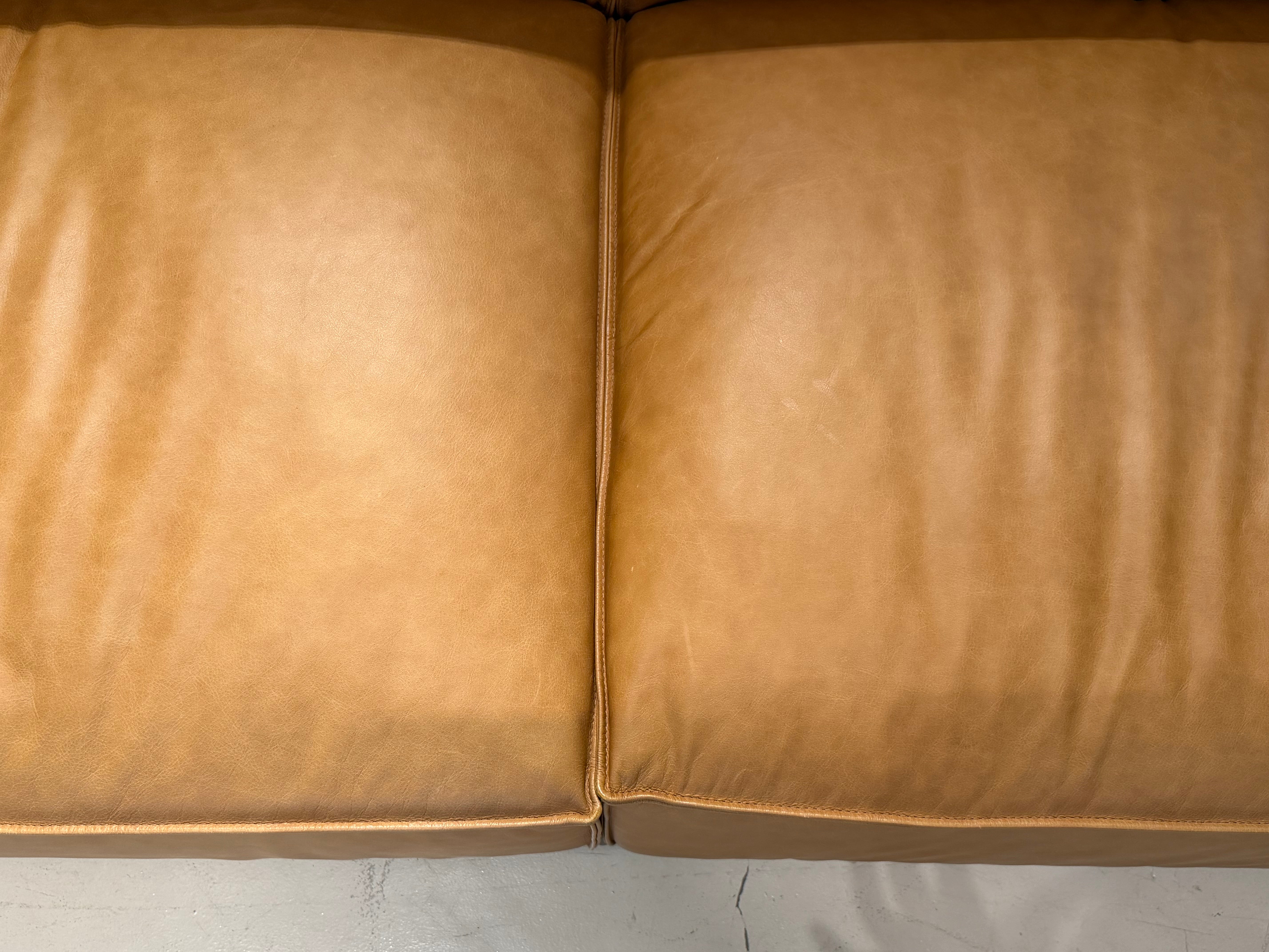 Scott 3 Seater Leather Sofa, Tan