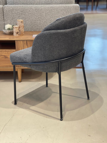 Sofia Fabric Dining Chair, Charcoal