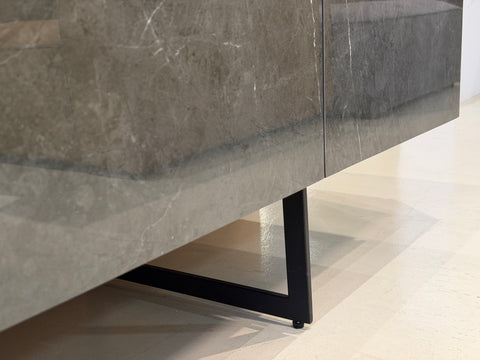 Etna Sintered Stone Sideboard, Grey (Glossy)