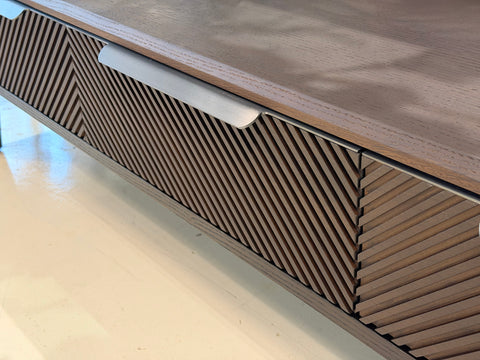 Regent Wood TV Console, Smoked Oak