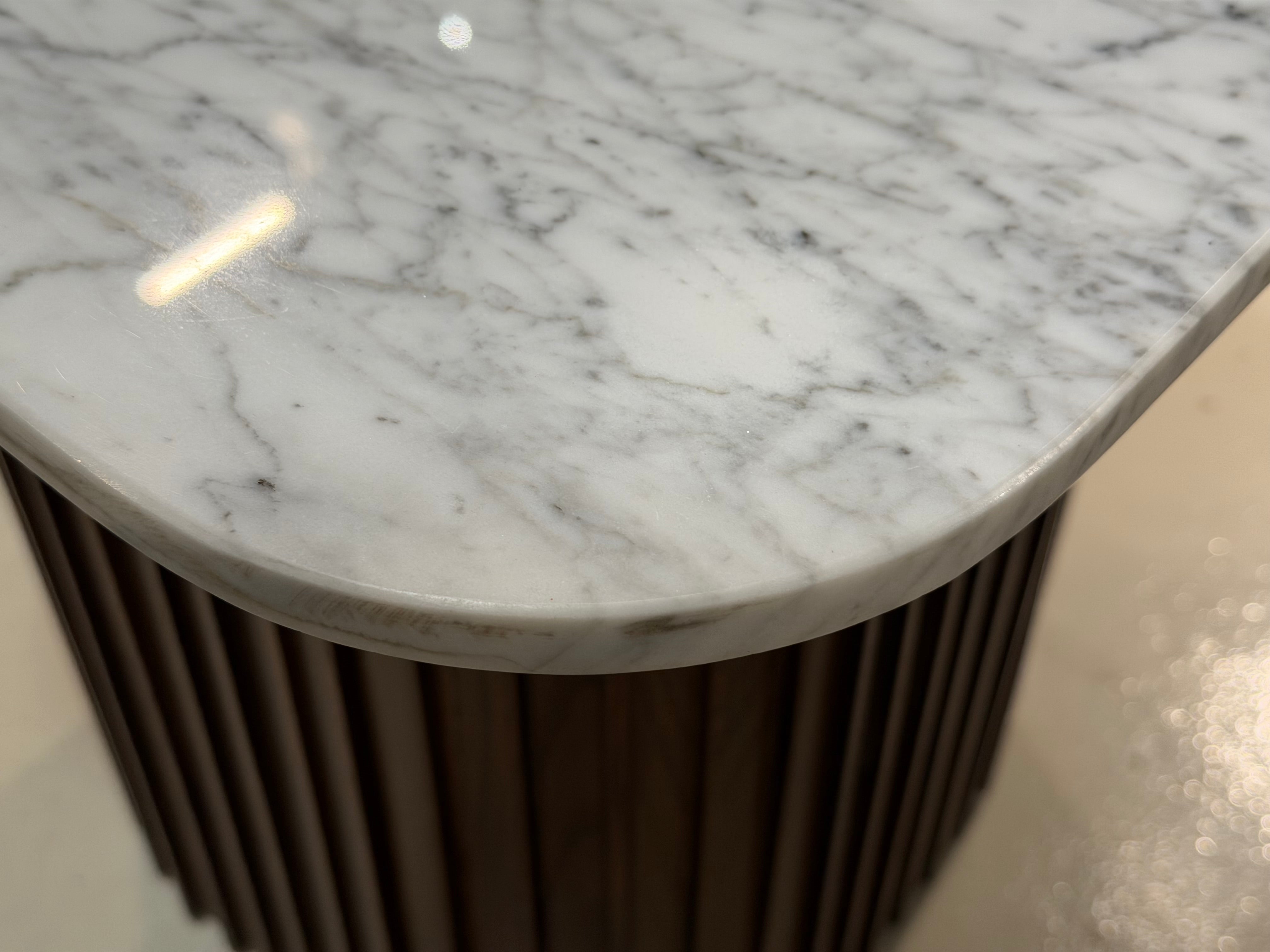 Bari Marble Side Table, White