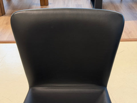 Bo Wood Dining Chair (Top Grain Leather), Black Walnut