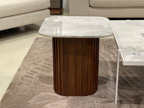 Bari Marble Side Table, White