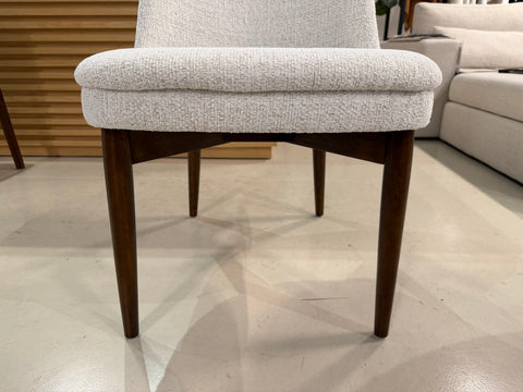 Beatrice Solid Wood Fabric Dining Chair, Chalk
