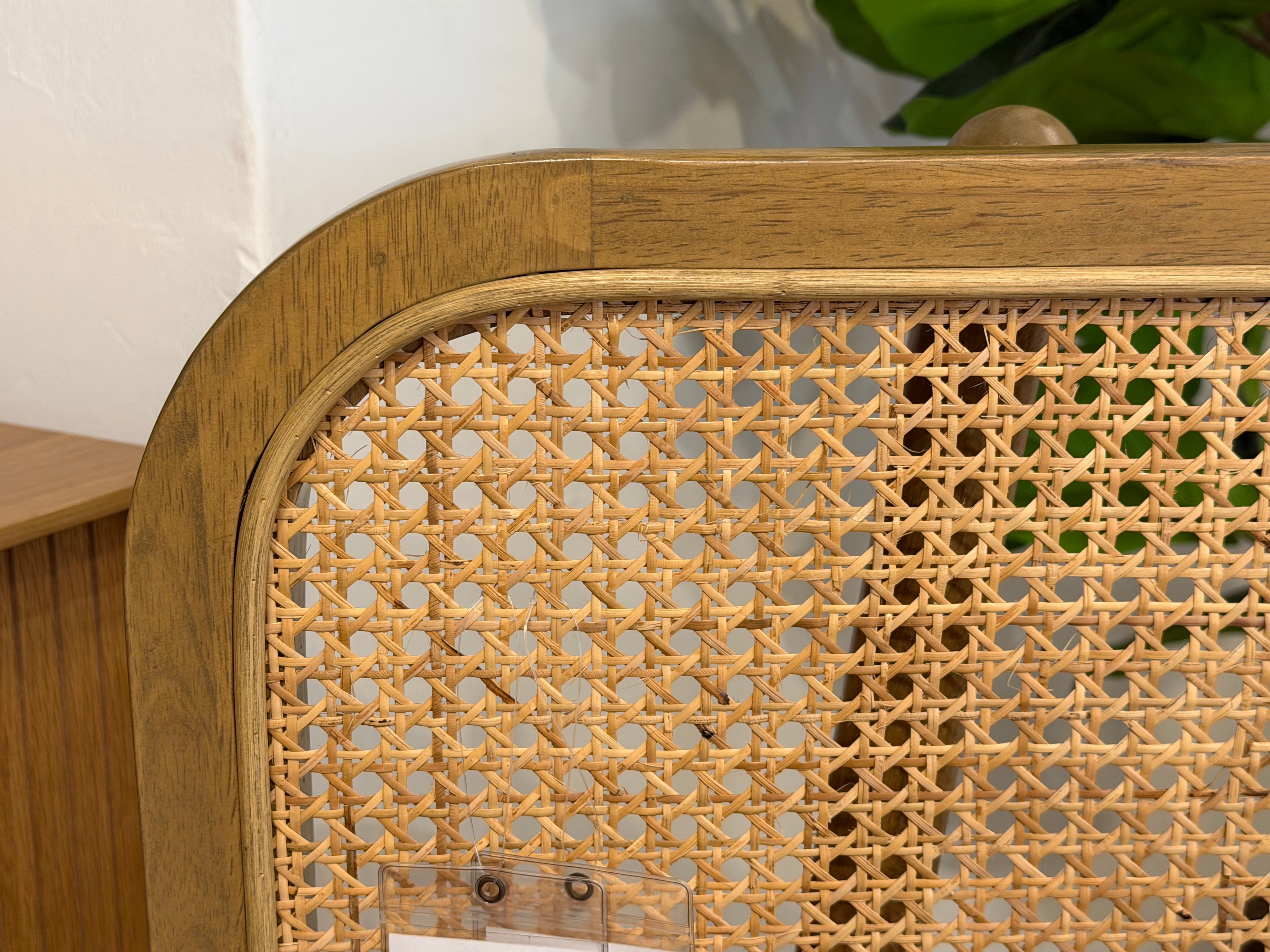 Coco Rattan Bed Frame, Queen (AS-IS)