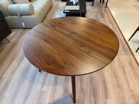 Axel Round Solid Wood Dining Table (120cm), American Black Walnut