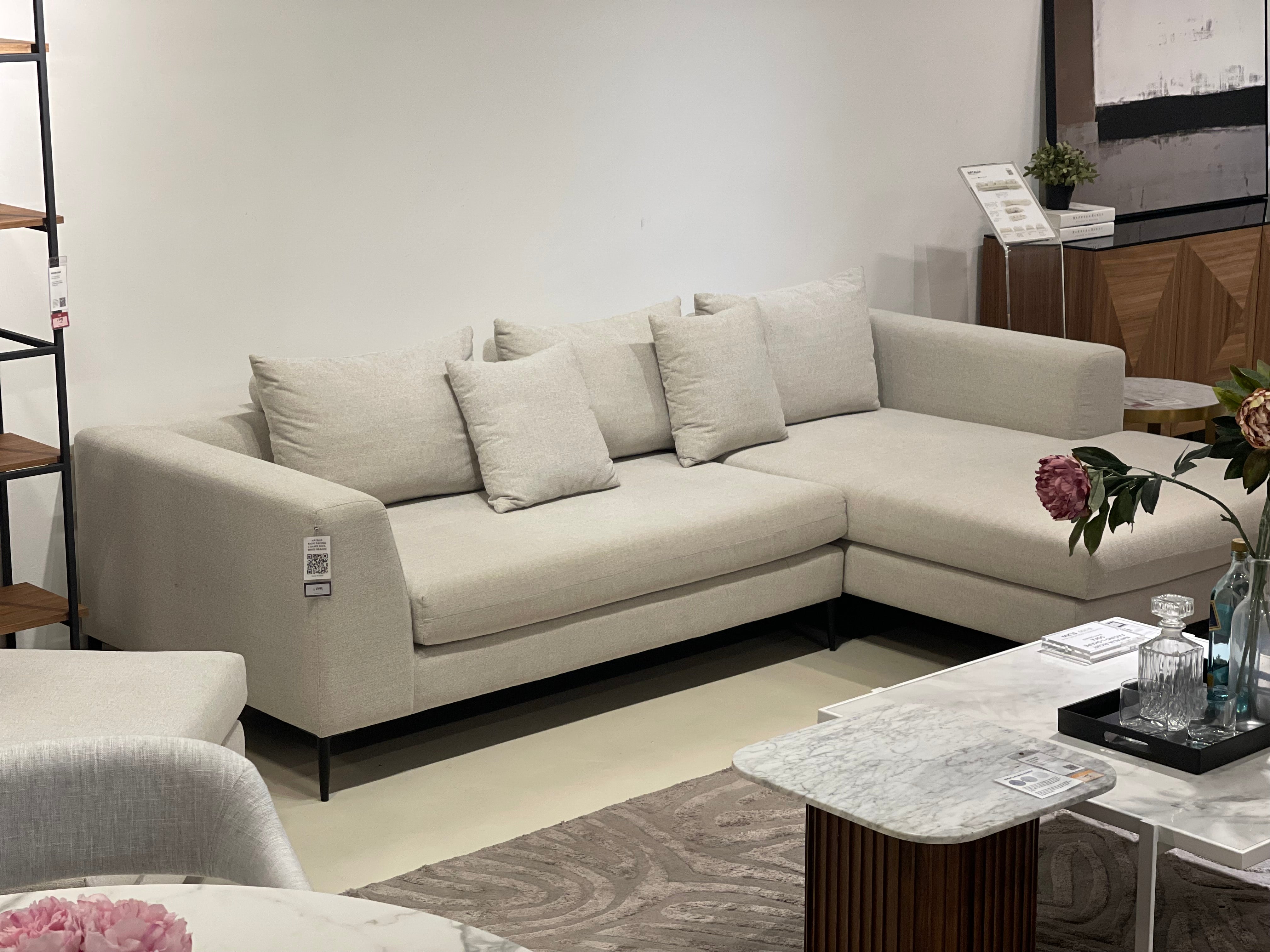 Natalia Right Facing L-Shape Sofa