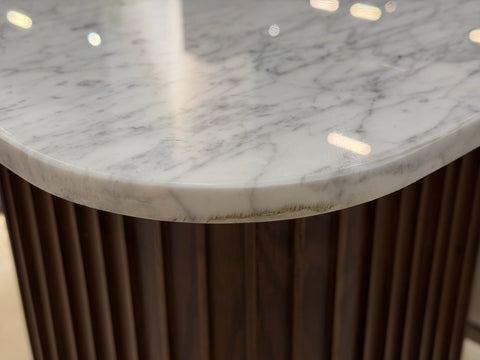 Bari Marble Side Table, White
