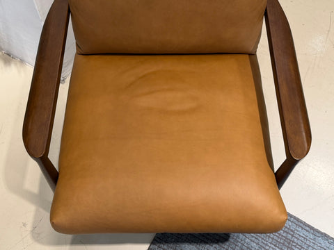 Quinn Leather Lounge Chair, Vintage Tan (Premium)