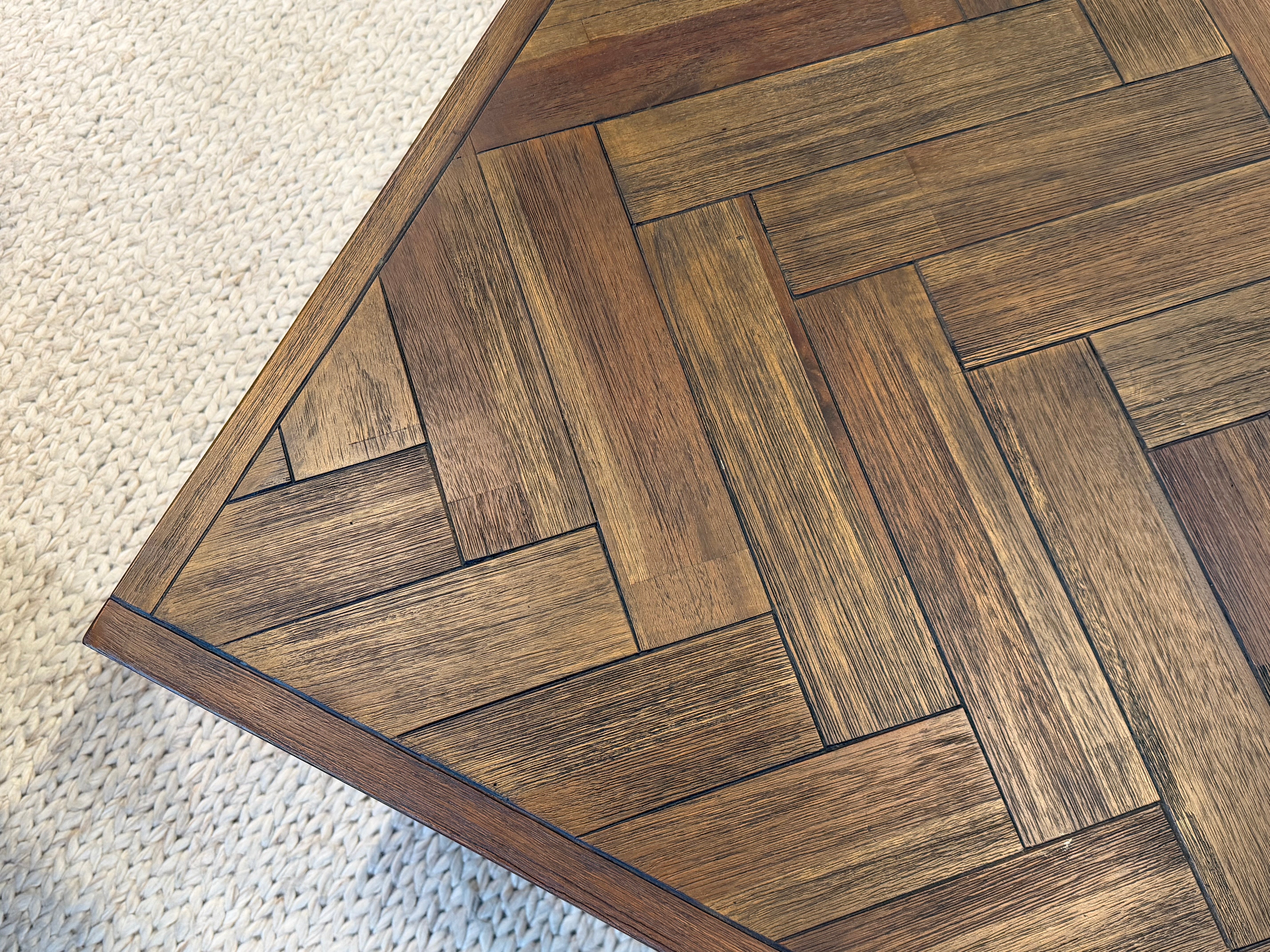 Austin Herringbone Solid Wood Coffee Table