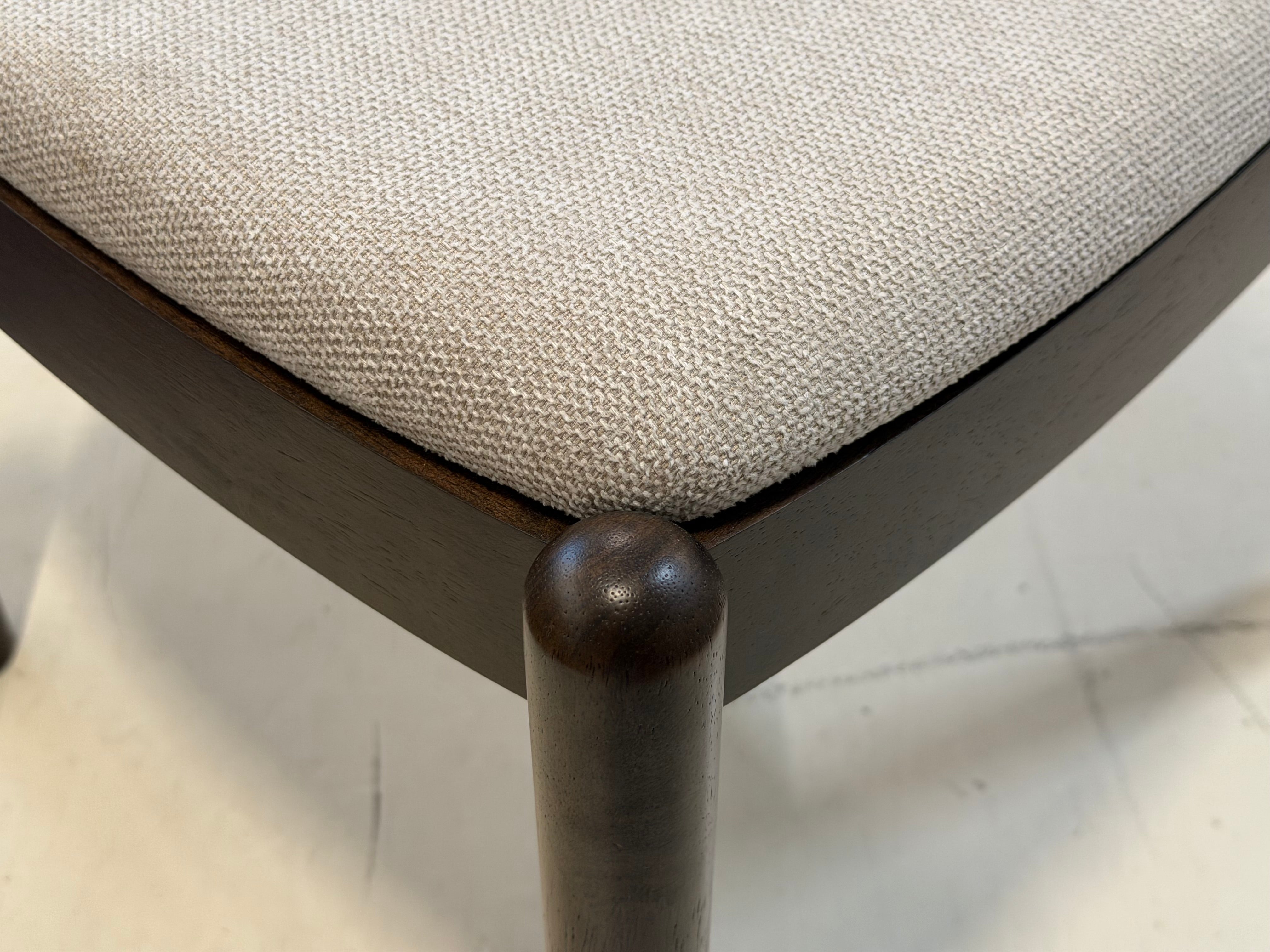 Finn Rattan Dining Chair, Frost White - Water Repellent Fabric