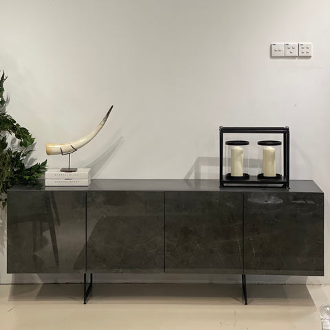 Etna Sintered Stone Sideboard, Grey (Glossy)