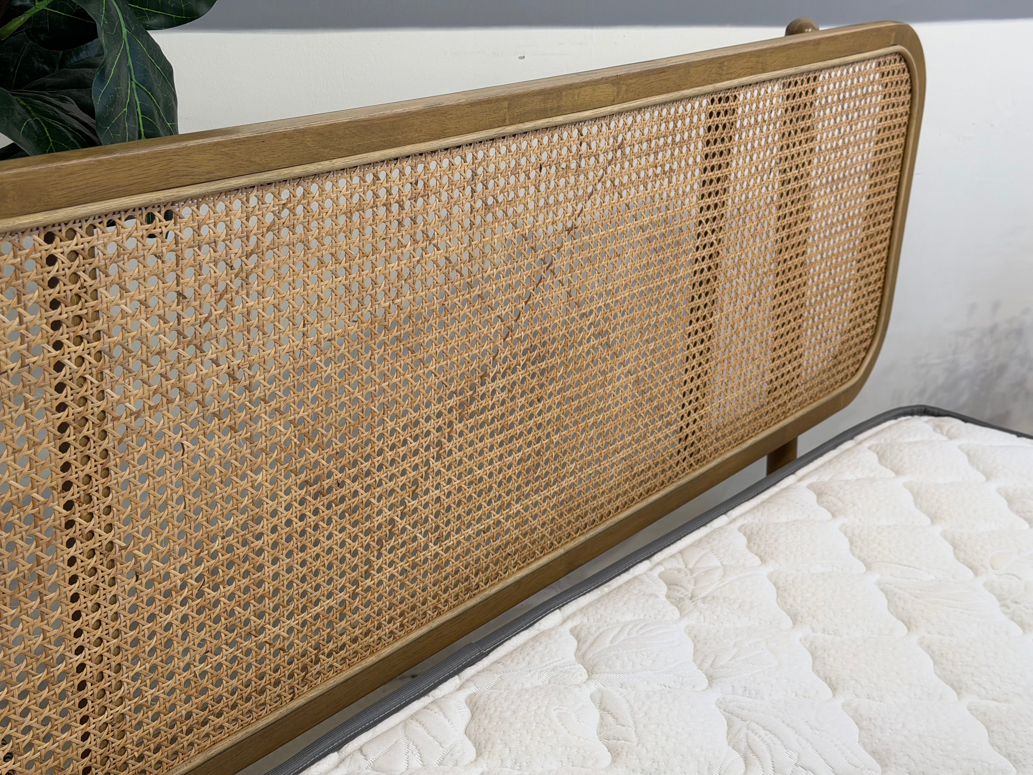 Coco Rattan Bed Frame, Queen (AS-IS)