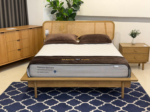 Coco Rattan Bed Frame, Queen (AS-IS)