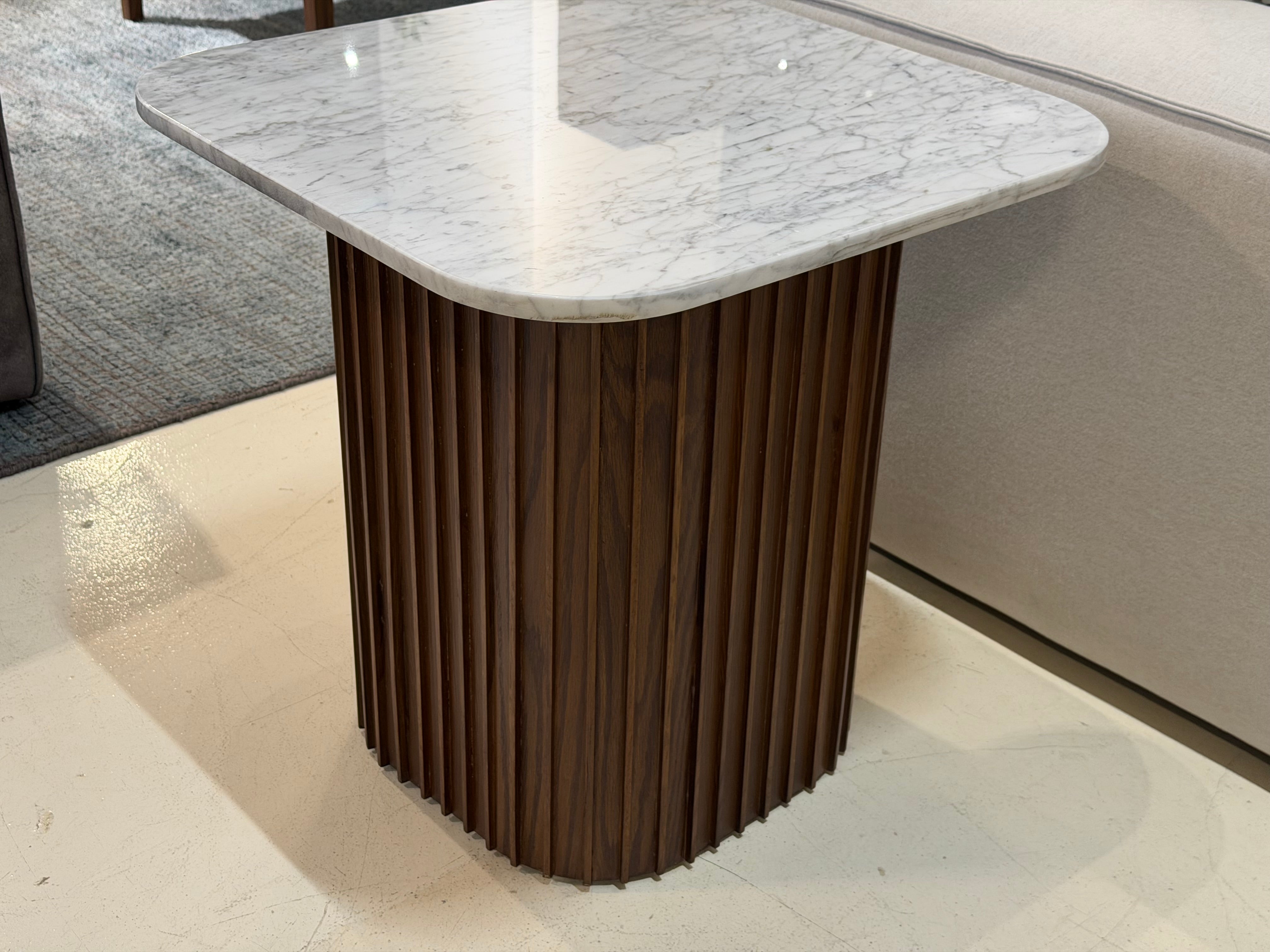 Bari Marble Side Table, White