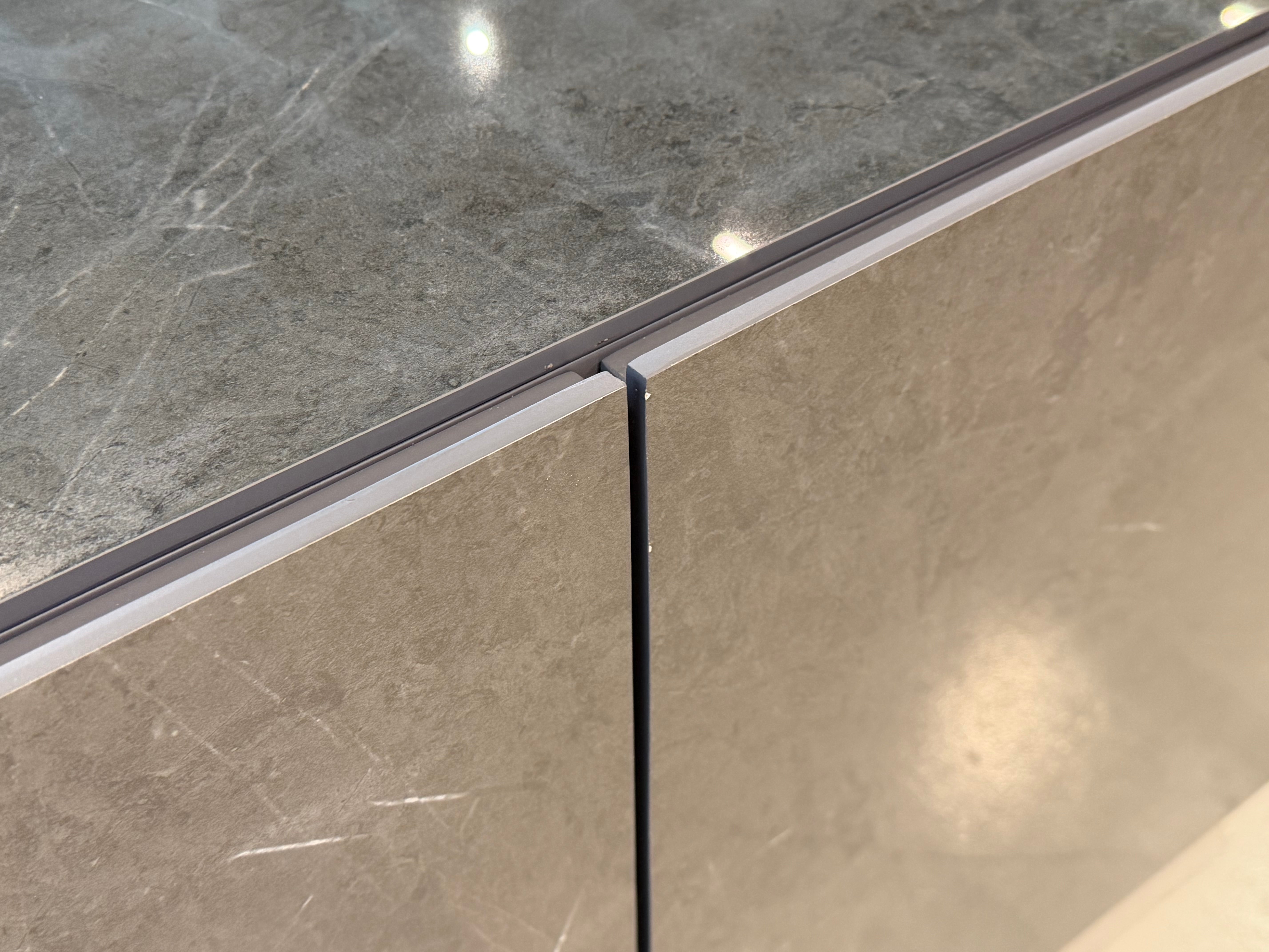 Etna Sintered Stone Sideboard, Grey (Glossy)