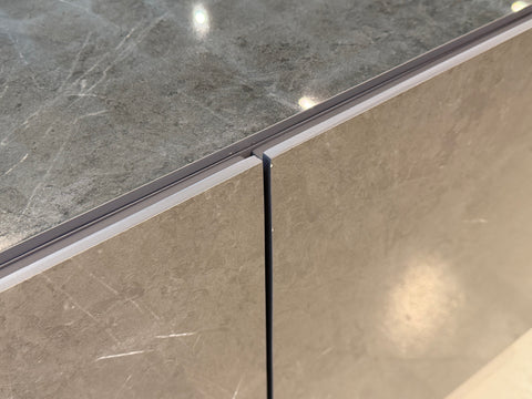 Etna Sintered Stone Sideboard, Grey (Glossy)