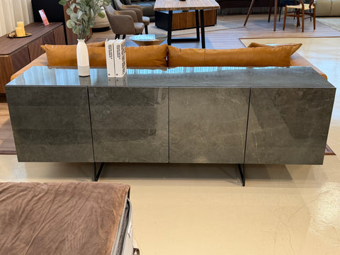 Etna Sintered Stone Sideboard, Grey (Glossy)