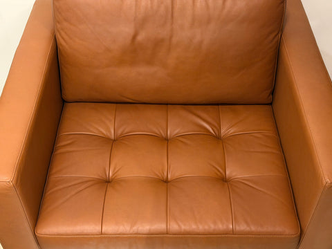 Boston Leather Armchair, Cinnamon Brown