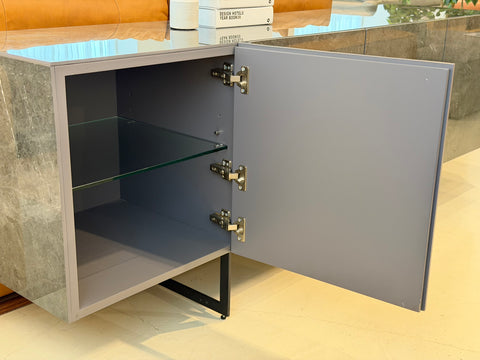 Etna Sintered Stone Sideboard, Grey (Glossy)