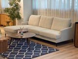Luna Left Facing L-Shape Sofa, Pebble Boucle
