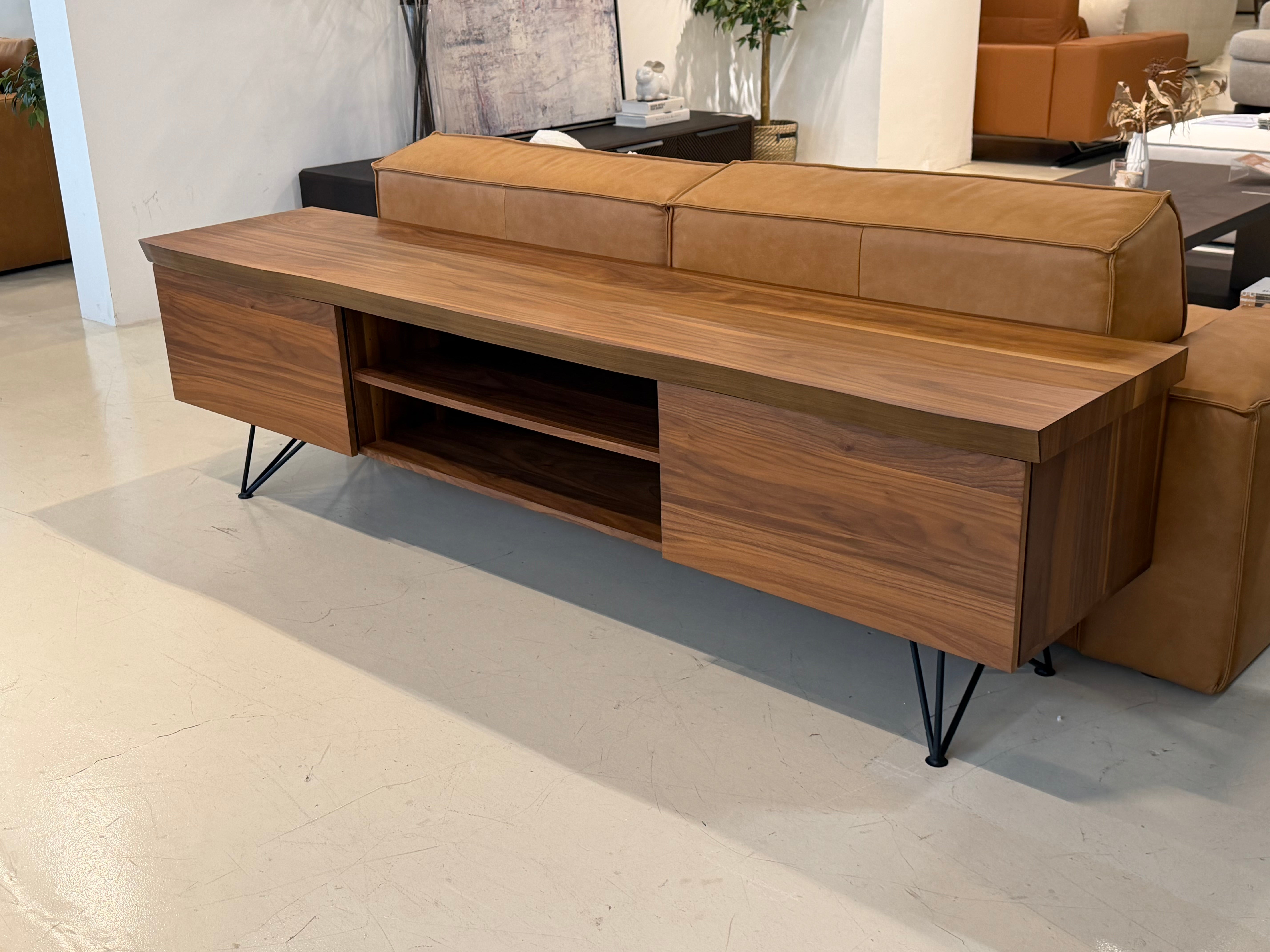 Andrea Wood TV Console (Live Edge), Walnut