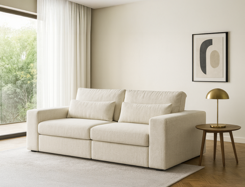 Amara 3 Seater Sofa, Atelier Beige
