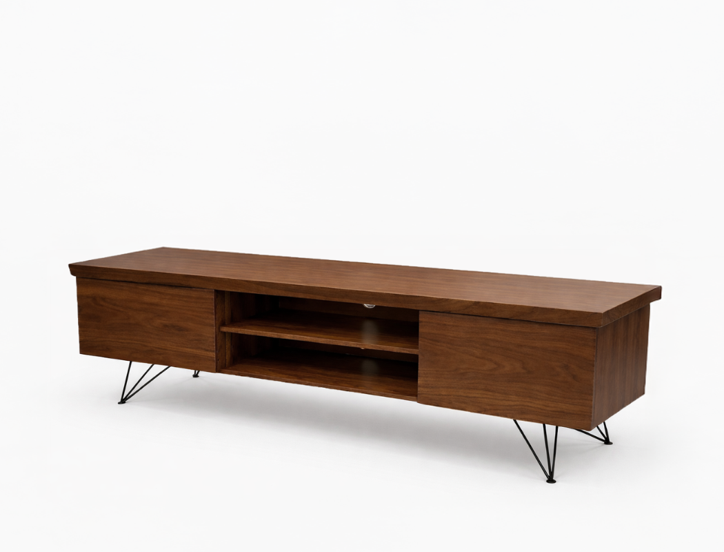 Andrea Wood TV Console (Live Edge), Walnut