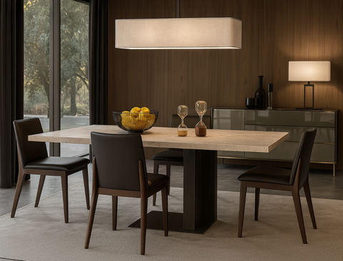 Antonia Solid Wood Dining Chair (Top Grain Leather), Dark Brown