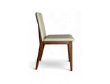Antonia Solid Wood Dining Chair (Top Grain Leather), Beige