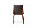 Antonia Solid Wood Dining Chair (Top Grain Leather), Dark Brown