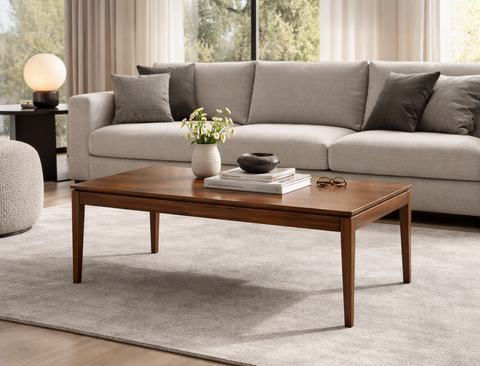 Aria Solid Wood Coffee Table, American Black Walnut