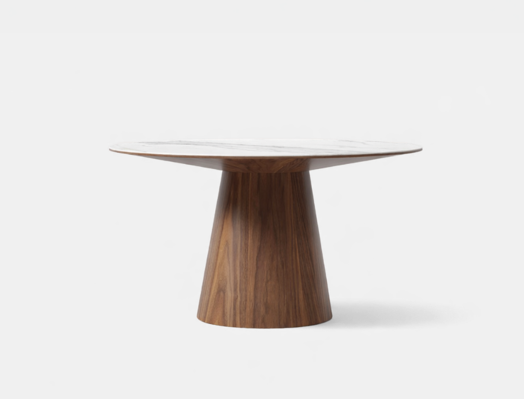 Aspen Round Dining Table, Sintered Stone (135cm)