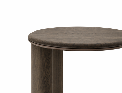 Aurelia C-Shaped Side Table, Smoked Oak