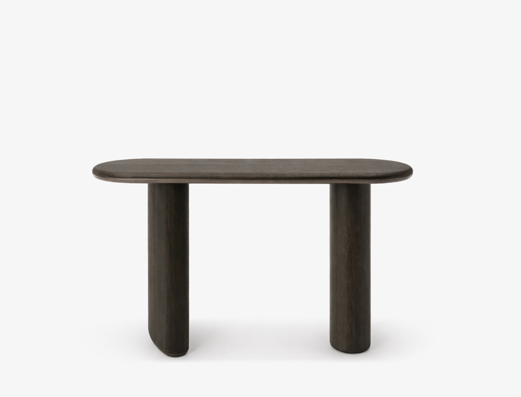 Aurelia Wood Console Table, Smoked Oak