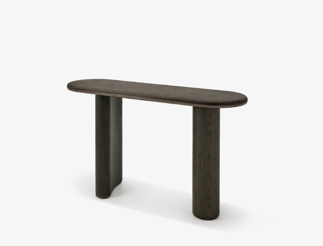 Aurelia Wood Console Table, Smoked Oak